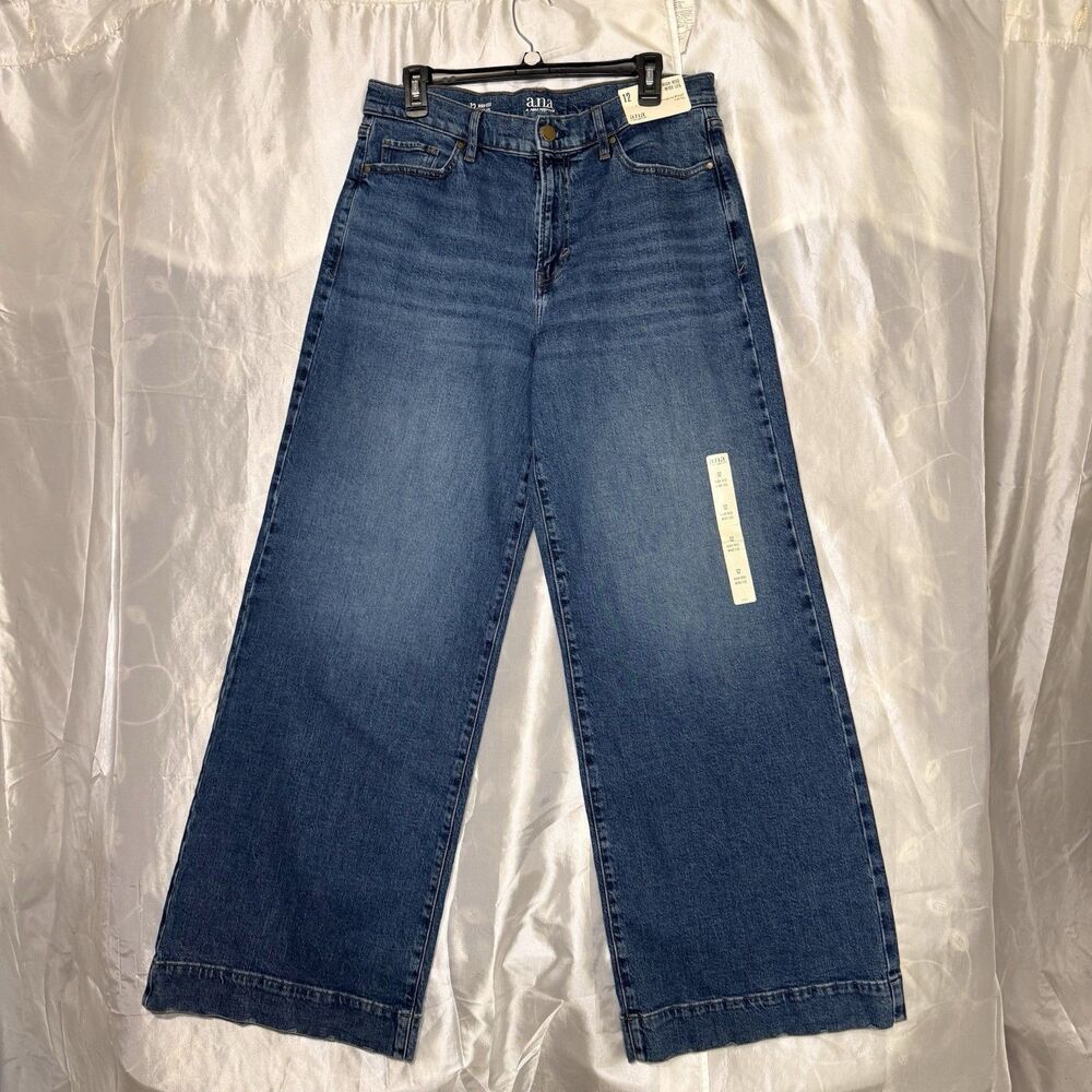NWT a.n.a. High-Rise Wide Leg Women's Size 12 Easy Through Hip & Thigh